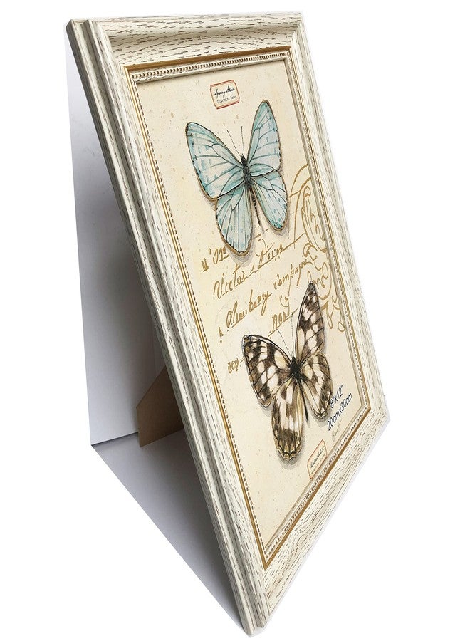 FRAMEWOLD Picture Frame 8x12 White(Cream Color) .Front opening 7.8x11.8. Imitation Wood Grain.Table Top Display and Wall Mounting.Plastic (Plastic) Panel.Carton Packaging. - Image 2